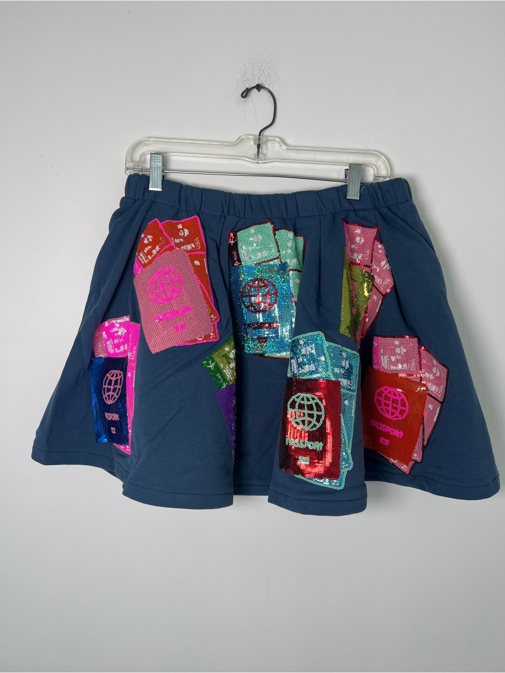 QUEEN OF SPARKLES Blue Passport Skort